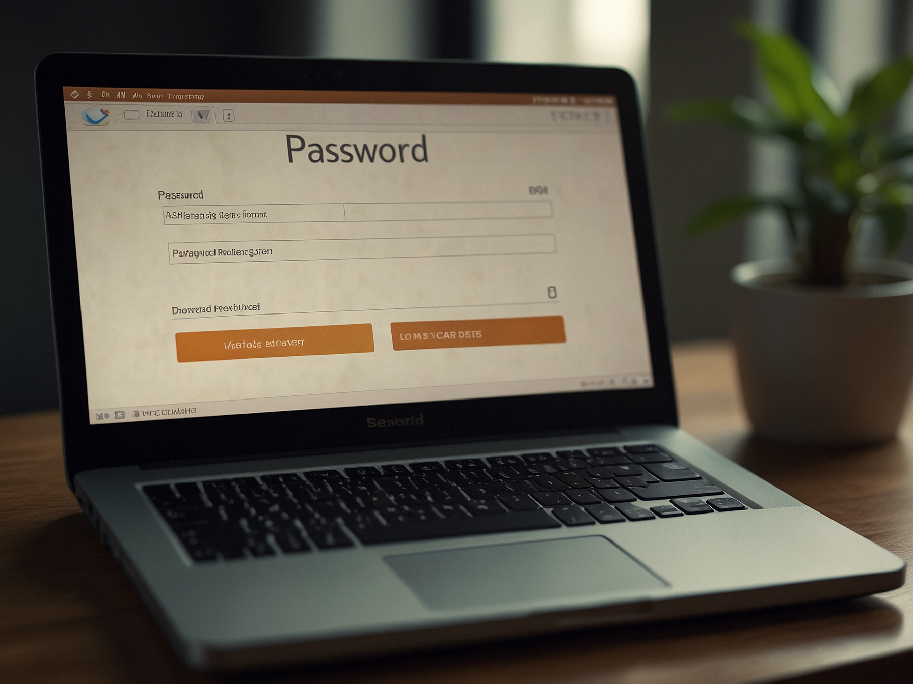 Password recovery process on laptop
