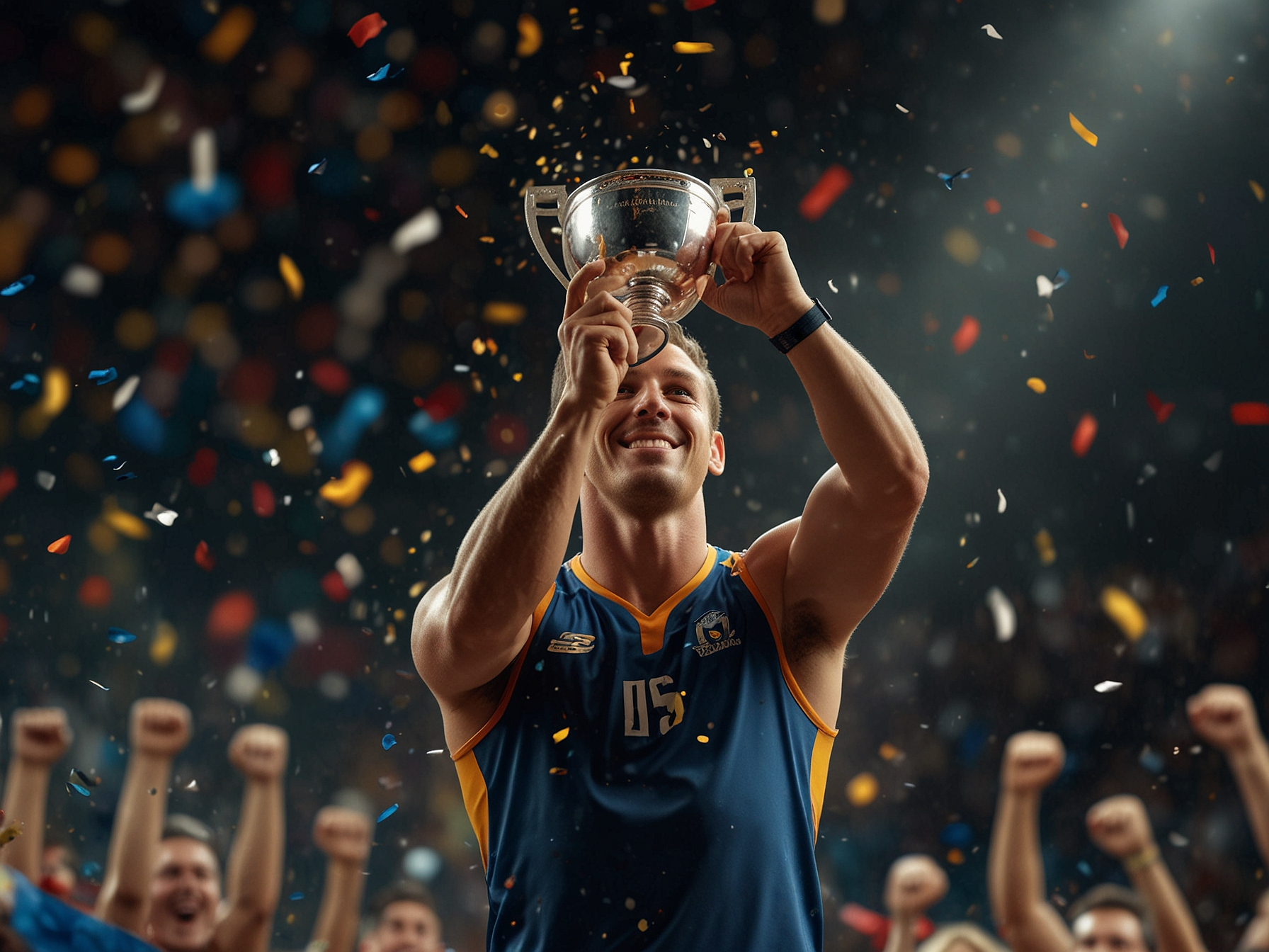Winner celebrating in tournament